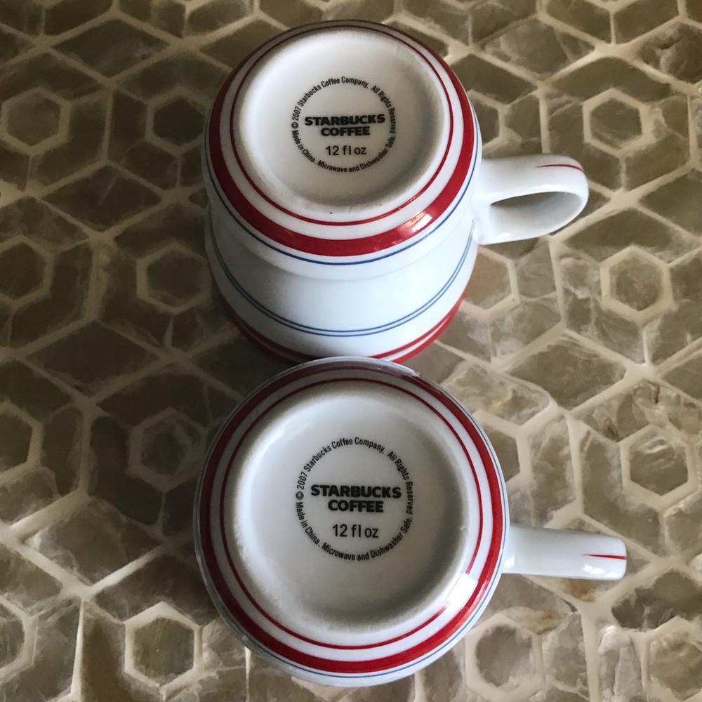 Starbucks set of 2 12 oz. matching coffee mugs - Picture 6 of 9
